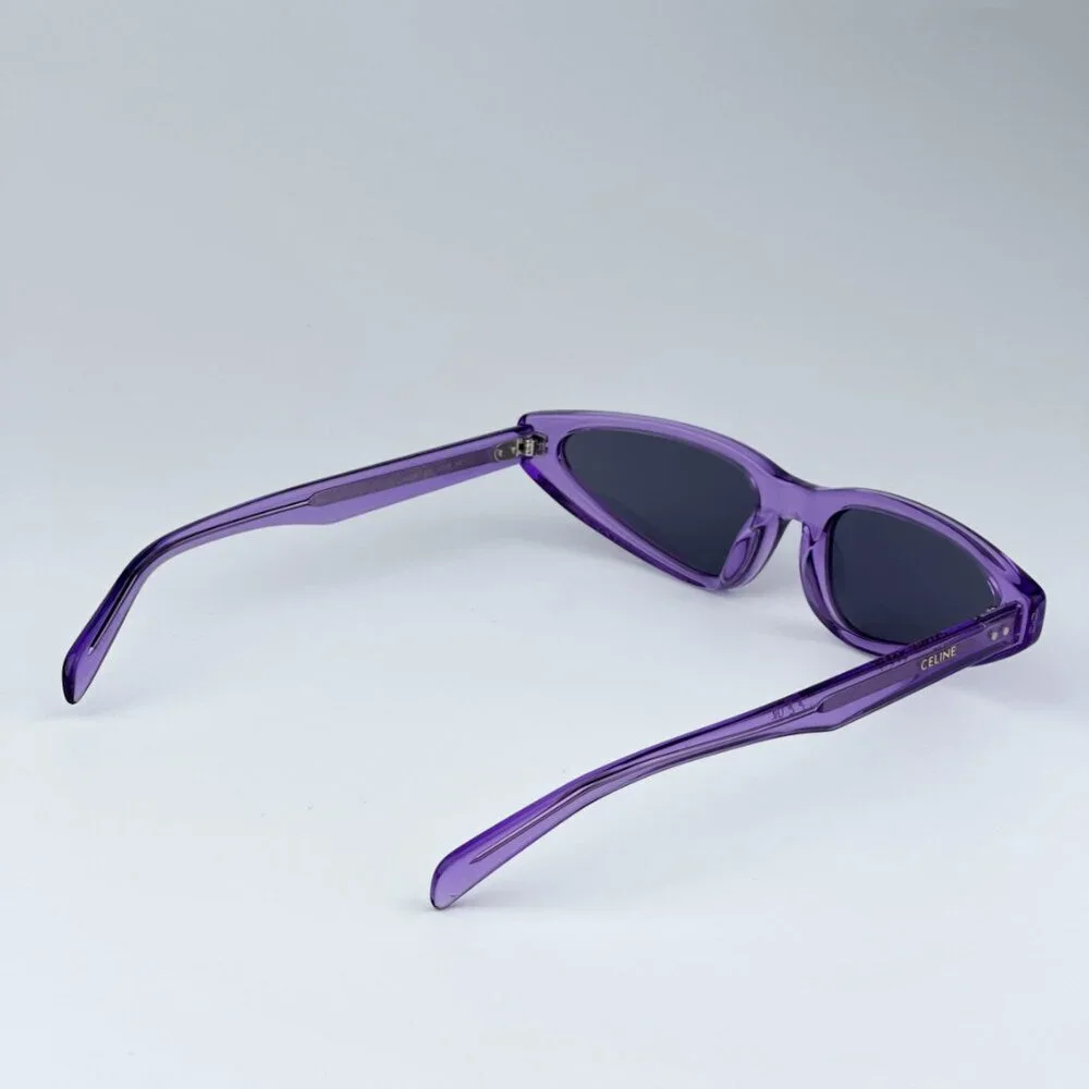 Celine CL40231I 81Y BRAND NEW Sunglasses Transparent Violet Geometric Women